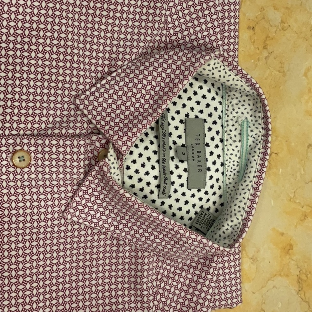 Ted Baker men’s short sleeve dress shirt size 3